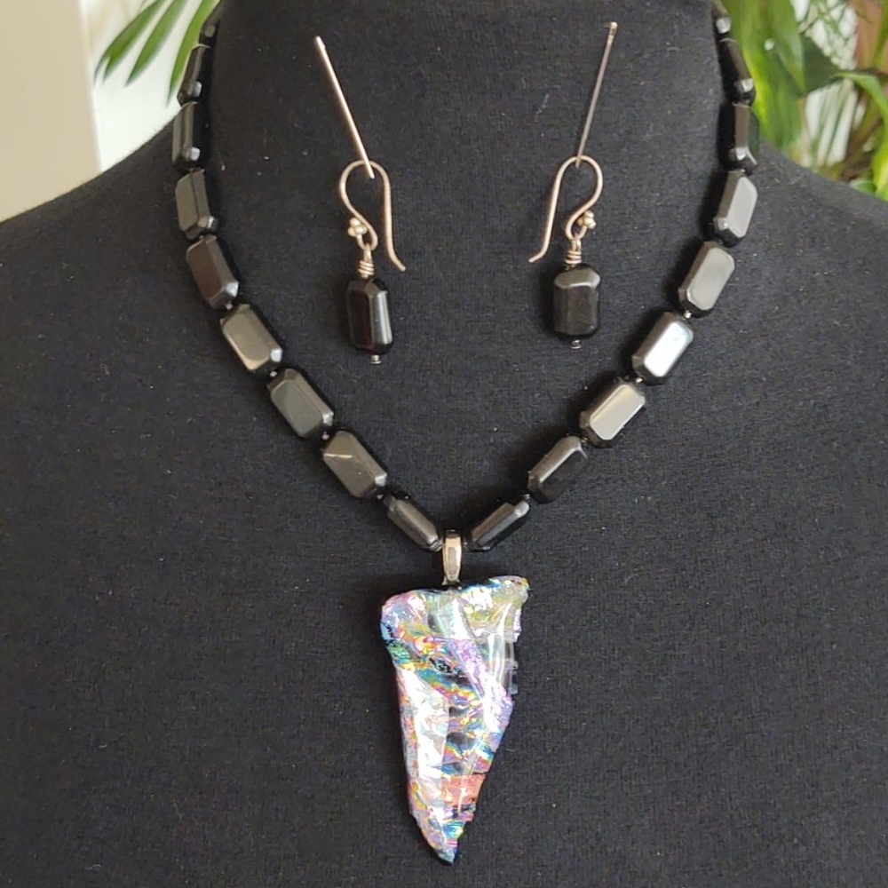 NWOT Hand Crafted Necklace and Earring Set